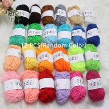 12/14/24/38 Ball Bulk Pack (28 Colors Optional) Multi-Color Knitted Yarn - 100% Polyester Multi-Purpose Craft Yarn, Numbered Ball Packaging (1-14) - Suitable For Small DIY Projects, Crafts, Knitting, Crochet Dolls And Pom Poms - Beginner Friendly Yarn - Multicolor - View 7