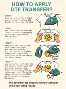 定制热转印贴纸，适用于服装——个性化DTF转印膜，适用于T恤、个性化熨烫贴片、DTF转印膜、定制乙烯基贴纸、DIY热转印、个性化服装贴片、定制T恤印花、送朋友的礼物、DIY礼物 - 彩色 - 查看 9