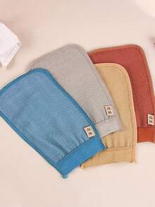1/2/3/4pcs Bath Scrub Towel, Coarse Scrub Towel For Exfoliation, Back Scrub Towel And Gloves - Multicolor - View 1