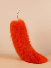 New Personalized Fox Tail Bag Charm, Keychain Tail Pendant, Cute Faux Fur Fox Tail Keychain, Keyring, Bag Accessory, Gift For Valentine's Day, Holiday (Random Color) - Multicolor - View 10