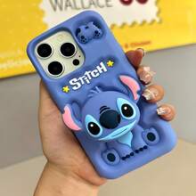 Disney Official Lilo & Stitch 3D Embossed Phone Case -Cute 3D Relief Stitch Figure, Anti-Scratch & Shockproof, Perfect For Cartoon Fans.Soft Silicone, Precise Cutouts, And Adorable Relief Design For Ultimate Protection & Style. Compatible With IPhone 17, 16, 15, 14, 13, 12, And 11 Pro Models. Made From Durable TPU Material With Shock-Absorbing Protection, It's The Perfect Gift For Family, Friends On Birthdays, Holidays, And Special Occasions. - 藍色 - 查看 2