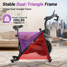 UMAY 4-In-1 Exercise Bike Quiet Folding Magnetic Upright Bikes With Arm Resistance Bands Home Workout Use,16 Levels Of Resistance,Machine Max Weight 300 Lbs - 黑色 - 查看 3