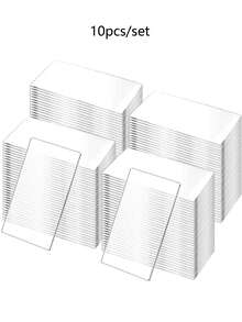 10/50 thẻ ghi tên bằng acrylic trong suốt - Thẻ tên hình chữ nhật trống dùng cho đám cưới, sinh nhật, trang trí bàn ăn - Thẻ ghi nhãn trong suốt phù hợp để viết thư pháp tay - hình chữ nhật - Xem 9