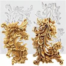Baroque Style Fondant Molds Curlicues Scroll Lace Fondant Silicone Mold Flower Lace Mold Chocolate Candy Cake Decoration Cupcake Toppers Polymer Clay Gum Paste - Gray - 查看 1