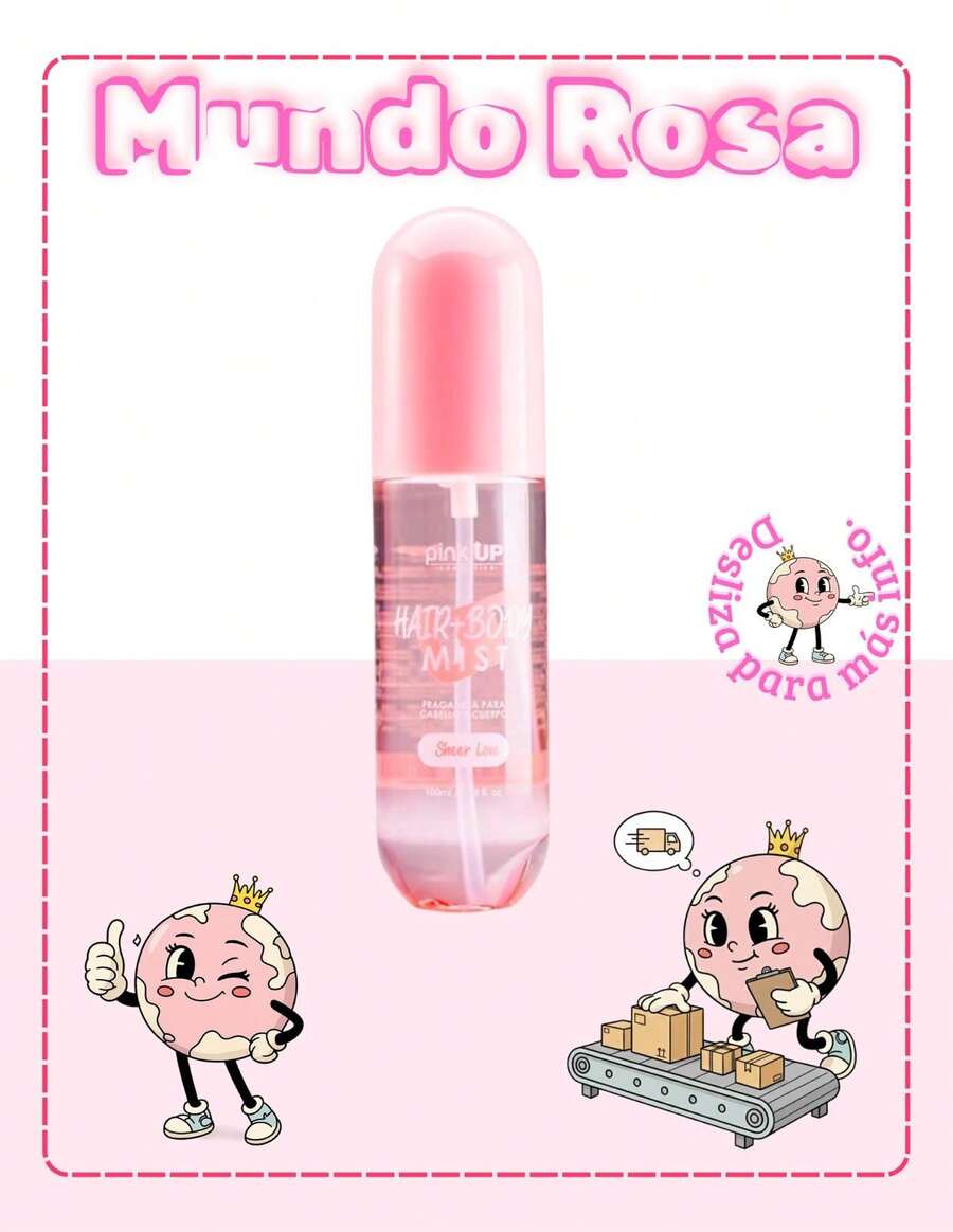 Body mist Pink UP fragancia para cabello y Body 10 aromas diferentes spray perfume hidratante aroma duradero refrescante belleza cosmética mujer