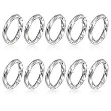 10个装扭纹卡扣耳环，不锈钢材质，可作耳中环、鼻环、耳骨夹等，男女皆宜，时尚百搭。 - 彩色 - 查看 13