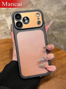 Funda de teléfono mate de lujo galvanizada, Estuche Translúcido Para PC Antihuellas, Compatible Con iPhone17/17Pro/17ProMax - Negro - Ver 11