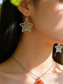 1/5件 304不锈钢PVD镀金心形方形UV树脂硅胶模具耳环底座吊坠连接器珠宝制作 - 彩色 - 查看 7