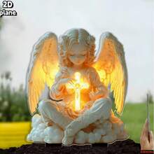 2D Flat Printed Sacred Combination Of Hands And Cross, Emitting A Unique Radiance To Calm The Mind - A - View 6