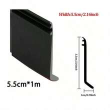 家用窗户防水条、推拉窗雨水密封条、阳台隔热密封条、防溅板 - 黑色 - 查看 22