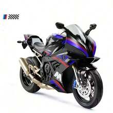 Colección 2025 - BMW S1000RR, Modelo de motocicleta a escala 1:10 de aleación fundida con precisión, réplica realista de motocicleta, exhibición coleccionable, juguete con sonido y luz, decoración del hogar, adorno de escritorio - Regalo de cumpleaños, regalo de Pascua, regalo festivo, regalo perfecto, juguete, regreso a la escuela - Multicolor - Ver 14