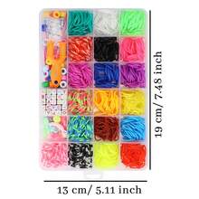 Bộ 800 dây chun, bộ dụng cụ tự làm vòng tay tình bạn, đồ dùng thủ công, ý tưởng trang trí ngày lễ. - Nhiều màu - Xem 2