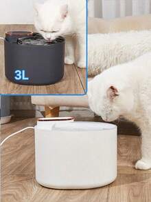 1 pieza Dispensador de agua para mascotas de 3L actualizado y silencioso con filtración automática, apto para gatos y perros pequeños/medianos, alimentado por USB (adaptador no incluido) - Multicolor - Ver 12