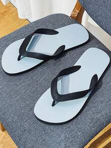 2026新款时尚休闲舒适个性化韩版纯色多功能青少年室内/室外沙滩海岛度假凉鞋，男士夏季款 - 灰色 - 查看 10