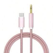 3.5 毫米 AUX 立体声音频线适配器，适用于车载家用立体声/扬声器/耳机，兼容 15 Pro Max/15 Pro/15 Plus/15、S25/S24/S23/S22/S21/S20 Ultra Plus 汽车音频连接器 - 粉色 - 查看 1