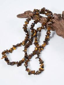 1 Strand Natural Gravel Stone Crystal Chips Beads Irregularity Gemstone Jasper Freeform Chip Nugget Beads, Sunstone, Fluorite, Amethyst Healing Energy Loose Beads DIY Jewelry Making For Necklace Earrings Bracelets Jewelry - Multicolor - View 21