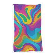 Frazada de Flannel Ultra Suave  Calientita, Ligera y Cómoda Ideal para Cama, Sofá y Viaje Diseños abstractos - Multicolor - Ver 1