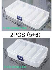 1个儿童发夹收纳盒，婴儿发圈整理盒，5个隔层，透明发夹盒，适用于发圈、发夹、发饰、首饰盒、化妆刷收纳盒 - 彩色 - 查看 14