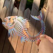 1 pieza, Escultura de pared de metal de pez colorido, 40 cm/15.75 pulgadas, Arte de pared de metal cortado con láser moderno, Mural de hierro para interior y exterior, Decoración para el hogar, patio y balcón, Adorno colgante elegante, Regalo de inauguración de la casa - Pez - Ver 9