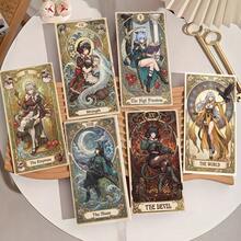 6pcs Anime Game Offis Lucia Exquisite Small Cards, Anime Character Cards Collection, Tarot, Fortune Telling, Collector's Item - Multicolor - View 4