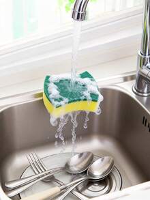 Double-Sided High Absorbency Sponge Magic Cleaning Pot Brush, Rust Removal Sponge Cleaning Brush, Kitchen Cleaning Tool - One Size Fits All - View 9