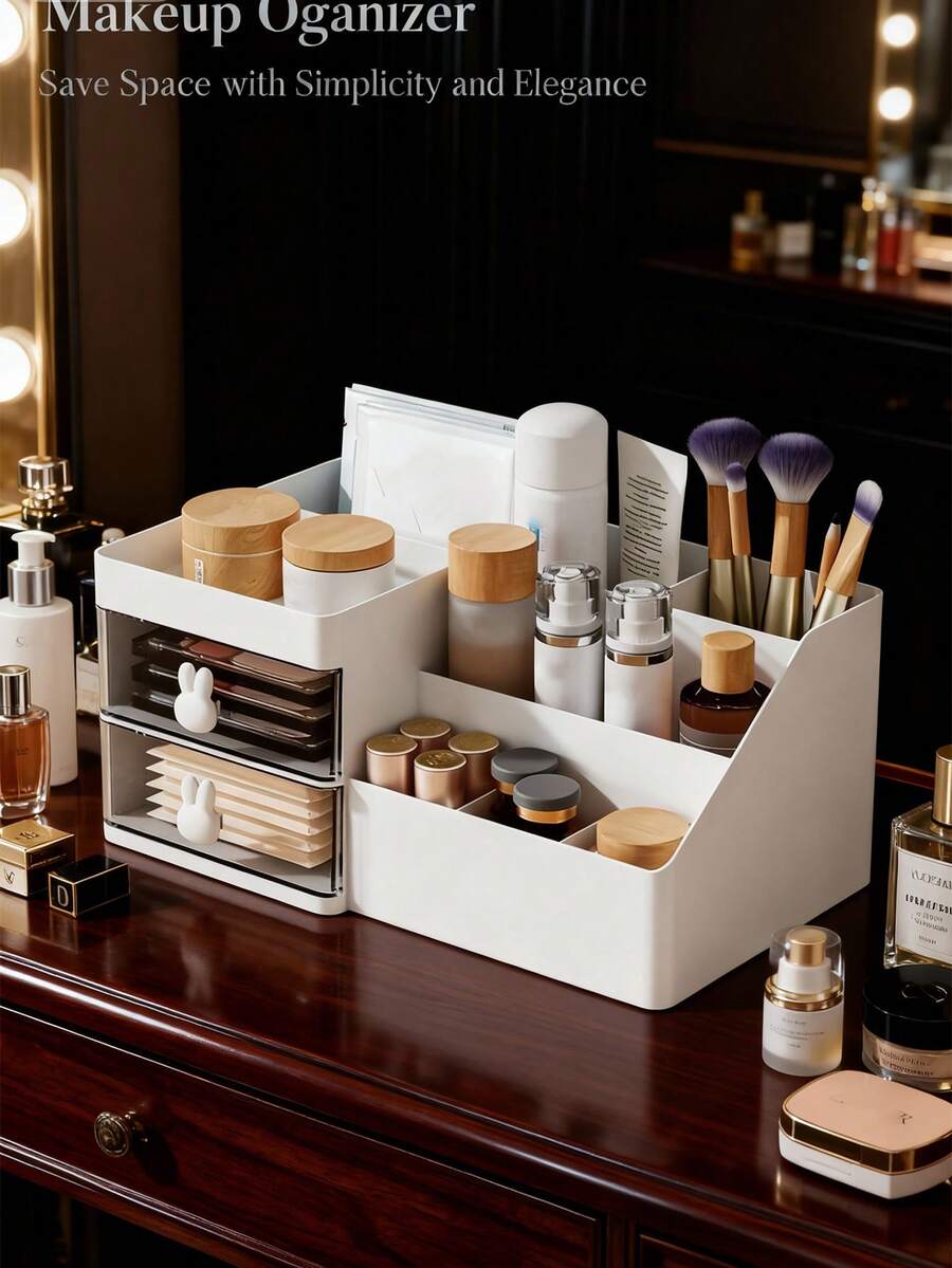 [US-Based Shipping]Large Capacity White Desktop Storage Box With Multi-Function Rabbit Design,Room,Home,Bedroom,Bathroom,House,Pink Room,Living Room Decor,Travel Stuff,Gift Bag,Gifts For Mom,Dad,Men,Friends,Teacher,Birthday,Wedding,Desk,Shelves,Accessories,Gift Boxes,Funny Gift,Storage Bag,Room Decor, Bags,Makeup Bag,Vanity,Travel,Make Up Bag,Travel Essentials,Organizer,Storage,Travel Essential,Makeup Organizer,Makeup Bags,Make Up Organizer,Organiser,Toiletry Bag,Desk Organiser,Cosmetic Bag,Makeup Pouch,Make Up Organize,Vanity Accessories,Make Up Pouch,Make Up Bags,Jewellery Box,Pouch,Makeup Brush Holder,Brush Holder,Perfume Organiser,Pouch Bag - 彩色 - 查看 1
