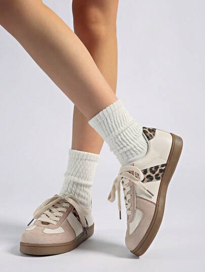 Women's Retro Casual Sports Running Shoes, Flat Sneakers, Vulcanized Shoes, Platform Sports Shoes, Pink Shoes With Rubber Soles Providing Eternal Style, High Comfort, Essential For Ladies