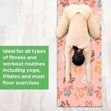 1 片 71*22 英寸瑜伽垫，多种图案可选，防滑耐用，加宽加厚，适合家庭使用、健身、瑜伽初学者训练 - 彩色 - 查看 3