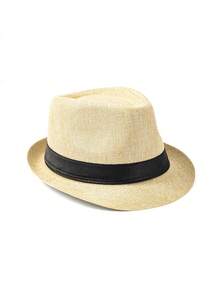 1pc Bohemian Retro Polyester Solid Color Fedora Hat, Versatile English Style Bowler Hat, Suitable For All Seasons And Genders - A - View 21