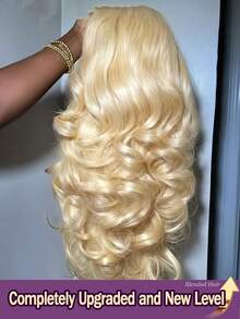 32 Inch 200% Density Body Wave Lace Front Wigs Human Blended Hair #613 Blonde Pre Plucked 13x4 HD Transparent Lace Frontal Wig With Baby Hair 200% Density Brazilian Virgin Lace Front Wigs For Women - S613 - View 1