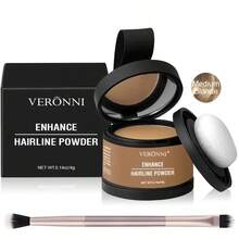 VERONNI 2pcs Hairline Powder - Natural-Looking Hairline & Eyebrow Contouring Powder For Men & Women, Plant-Based Squalane, Easy Application, No Residue, Perfect For Everyday & Special Occasions, Hairline Enhancement, Sleek Packaging, Smooth Texture - Nhiều màu - Xem 12