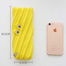 Hộp đựng bút bằng nylon hình quái vật nhỏ dễ thương, tối giản, có khóa kéo, dung tích lớn, họa tiết hoạt hình, túi đựng bút ngộ nghĩnh. - Mảnh duy nhất - Xem 6