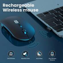 ATTACK SHARK * FREEWOLF X1 Wireless Computer Mouse, 2.4G Portable Ultra Slim USB Mouse, Silent Single Click Laptop Mouse 1600 DPI Windows/ PC/ Office/ Gamer, New Year 2026, Gift For Kids, Holiday - Silver/ Black/ Milk - Multicolor - View 12