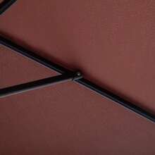 Crank-Operated Tilting Parasol, 2.7 M In Diameter, Aluminum And 180 G/M² Brown Polyester, Ideal For Garden And Terrace. - B - View 7