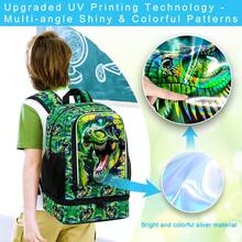 2-In-1 Dinosaur Backpack For Boys,17" Elementary Students Backpack Preschool Bags And Lunch Box - Backpack - View 8