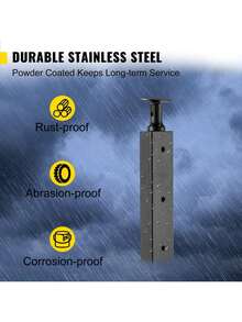 Tuspuzz Cable Railing Post Level Deck Stair Post 36  0.98 1.97   Cable Handrail Post Stainless Steel Brushed Finishing Deck Railing Pre-Drilled Pickets With Mounting Bracket Stair Railing Kit Black - Black - View 3