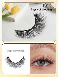 5 Pairs Of Naturally Messy Cat Eye False Eyelashes, Natural Makeup Effect, Slender, Elongated - Natural Lashes - View 6
