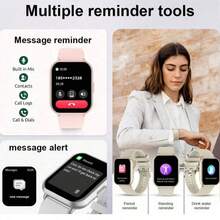 New Smart Watch, Compatible With IOS/Android, 1ATM Waterproof, Supports Pedometer, Wireless Calling, Notification Alerts, 100+ Sports Modes, AI Voice Assistant, Split Screen Display, Calculator, Fashionable Design, Customizable Watch Faces, Suitable For Men And Women, Great Valentine's Day Gift - Multicolor - View 6