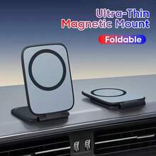 OLAF Ultra-Thin Car Magnetic Phone Holder, Adjustable, Foldable, Anti-Shake, Universal Phone Holder For Cars, Compatible With IPhone 16 - A - View 2