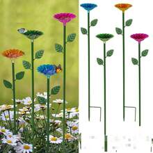 Outdoor Garden Decor Flower & Leaf, Bee Waterer, Butterfly & Hummingbird Waterer, Garden Decor - A - View 6