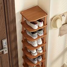 Senmeo 1-Pack 8-Layer Bamboo Shoe Rack - Skinny Corner Storage Shelf For Closet/Doorway - 8 cấp độ - Xem 2