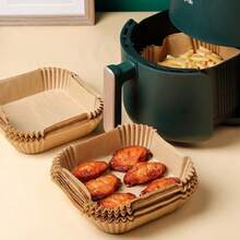 50pcs, Square Disposable Air Fryer Liners (6. 3in/8in), Paper Air Fryer Liner Pots, Paper Basket Bowls, Baking Trays, Oven Accessories, Baking Tools, Kitchen Gadgets, Kitchen Accessories,Kitchen Accessories,Cocina,Thanksgiving Gifts, Christmas Gifts, Halloween Gifts, Valentine's Day Gifts, New Year Gifts - 100pcs - 查看 11