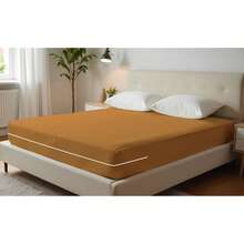 Double Gel Knit Mattress Cover With Zipper - 芥末黃 - 查看 1