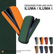 1个适用于IQOS ILUMA/ILUMAi的防摔皮套,时尚的吸烟设备外壳配件,采用荔枝纹皮革+TPU+PC材质,360度完美贴合保护,防滑防摔,为您的设备提供完整外观,彰显您的个性,是吸烟者的理想配件,适合作为情人节、圣诞节、父亲节等的礼物。 - ILUMA雨花石 - 查看 2