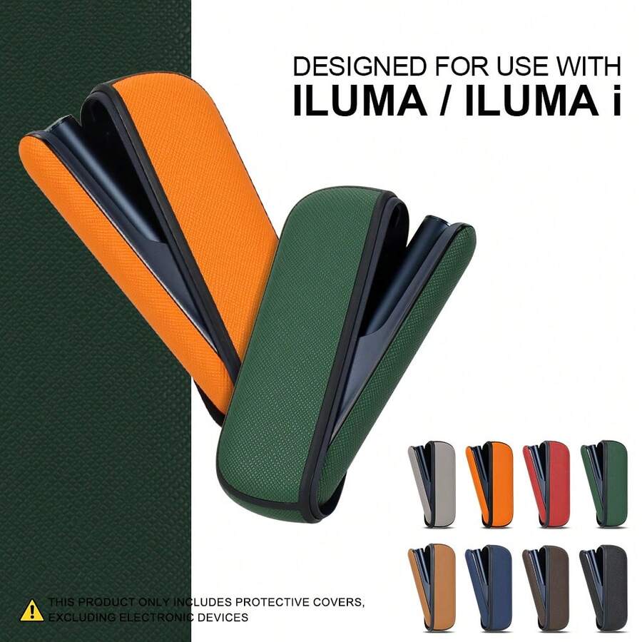 1个适用于IQOS ILUMA/ILUMAi的防摔皮套，时尚的吸烟设备外壳配件，采用荔枝纹皮革+TPU+PC材质，360度完美贴合保护，防滑防摔，为您的设备提供完整外观，彰显您的个性，是吸烟者的理想配件，适合作为情人节、圣诞节、父亲节等的礼物。