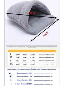 1 pieza Cama de zapatilla para mascotas en gris/gris claro/rojo/azul cielo, cama en forma de zapatilla cómoda y minimalista de felpa suave con detalles de nido cálido, saco de dormir para mascotas resistente a masticar y cálido para todo el año, adecuado para gatos, perros pequeños, cobayas, hámsteres y descanso en interiores, regalo para fiestas - Rojo - Ver 2