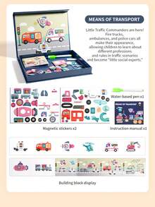 Magnetic Puzzle Toys For Kids, Educational Brain Teaser Magnetic Building Blocks, Multi-Functional Puzzle Board, Early Learning Fun Toys - Multicolor - View 9