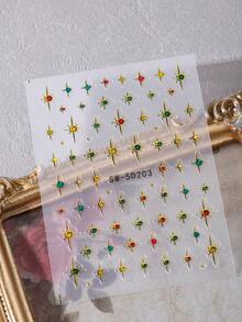 2 miếng dán móng tay hình ngôi sao 5D nổi bật, màu sắc rực rỡ, thiết kế nghệ thuật móng tay tự dính, phong cách Y2K, trang trí móng tay, dụng cụ làm móng. - Nhiều màu - Xem 9