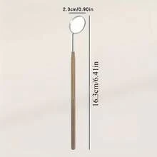 Eyelash Beauty Mirror, Dental Inspection Mirror, Detailed Dental Mirror, Eyelash Extension Eyebrow Tool - 銀色 1件 - 查看 7