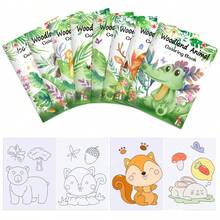 Forest Animal DIY Coloring Book - Lion, Crocodile And Wild Animal Cartoon Doodle Painting Book, Suitable For Party, Parent-Child Interaction, Adventure, Perfect Gift For Back To School Season For Little Adventurers, Animal Lovers And Creative Learners - Multicolor - View 5